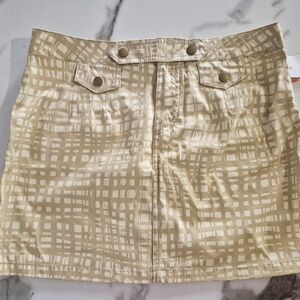 Forever 21 Beige Plaid Mini Skirt